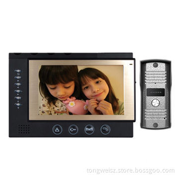 7-inch color IP video door phone, supports unlocking/monitoring, recording function, 700TVL